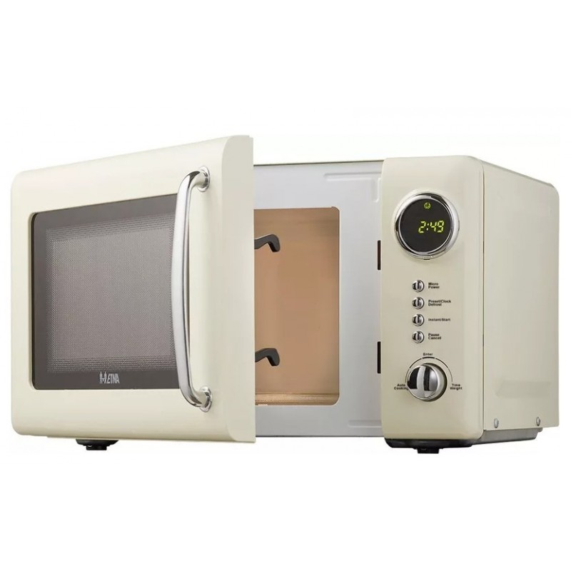 ETNA SMV620BEI Retro Magnetron - 20 liter - Compact, Stijlvol en Efficiënt met 12 Automatische Programma's
