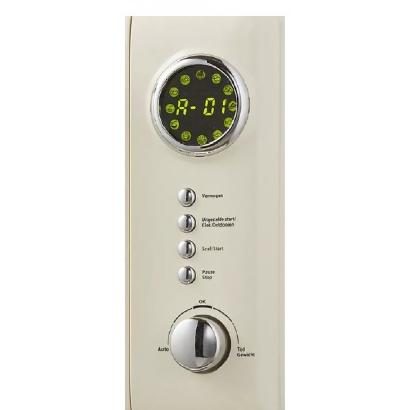ETNA SMV620BEI Retro Magnetron - 20 liter - Compact, Stijlvol en Efficiënt met 12 Automatische Programma's