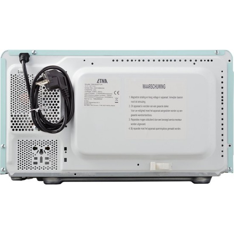 ETNA SMV620TUR Retro Magnetron - 20 liter - Compact, Stijlvol en Efficiënt met 12 Automatische Programma's