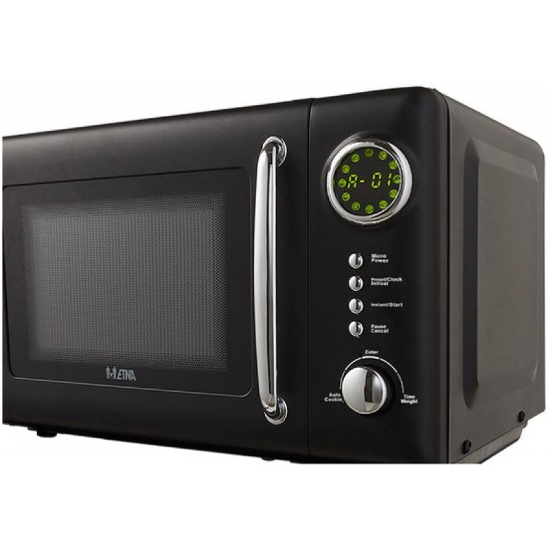ETNA SMV620ZWA Retro Magnetron - 20 liter - Compact, Stijlvol en Efficiënt met 12 Automatische Programma's