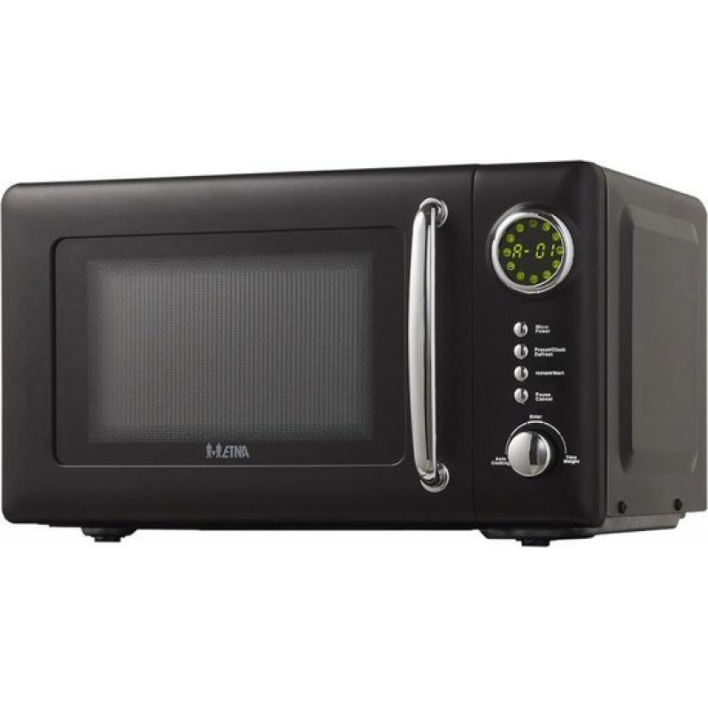 ETNA SMV620ZWA Retro Magnetron - 20 liter - Compact, Stijlvol en Efficiënt met 12 Automatische Programma's