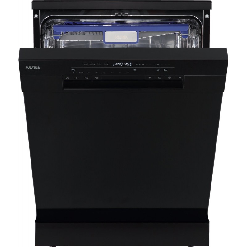 ETNA VWV640ZWA - Vrijstaande vaatwasser - Zwart - 60 cm - Energieklasse A - 14 couverts - 8 programma's - Uitgestelde start - LED binnenverlichting