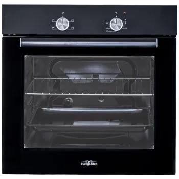 Everglades EVBI4600 - Inbouwoven Zwart - Zwart Glas - 62 Liter - 4 Oven Standen - A Klasse
