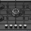 Everglades EVBI8512 Inbouw Gaskookplaat - 5 Pits - Mat Zwart - 60cm Nis - Wokbrander