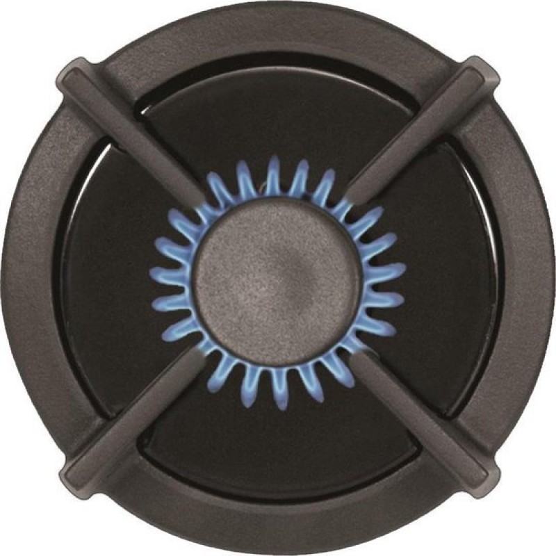 Everglades EVBI852 Inbouw Gaskookplaat - Gas op Glas - Eénknops Vonkontsteking - Gietijzeren Pannendragers
