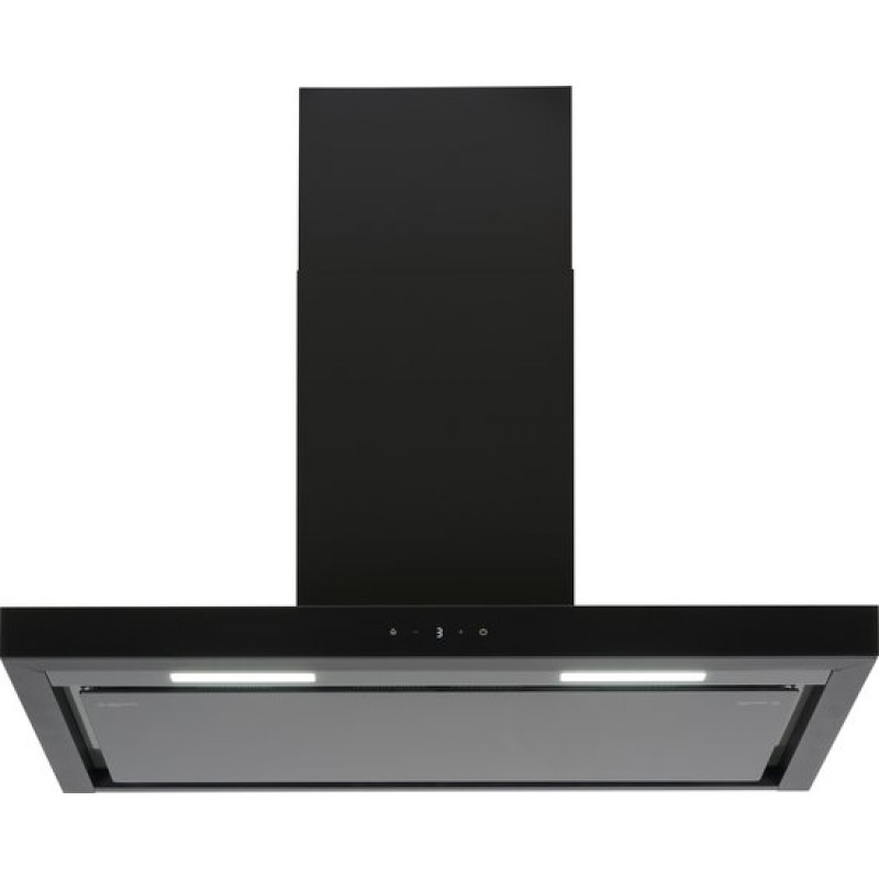 Everglades EVCH9845B - Afzuigkap - Recirculatie - Zwart - 90CM - Met Krachtige Motor van 800M3/H - Inclusief Koolstoffilters - Energieklasse A - 4 Standen - Tiptoets - Digitaal