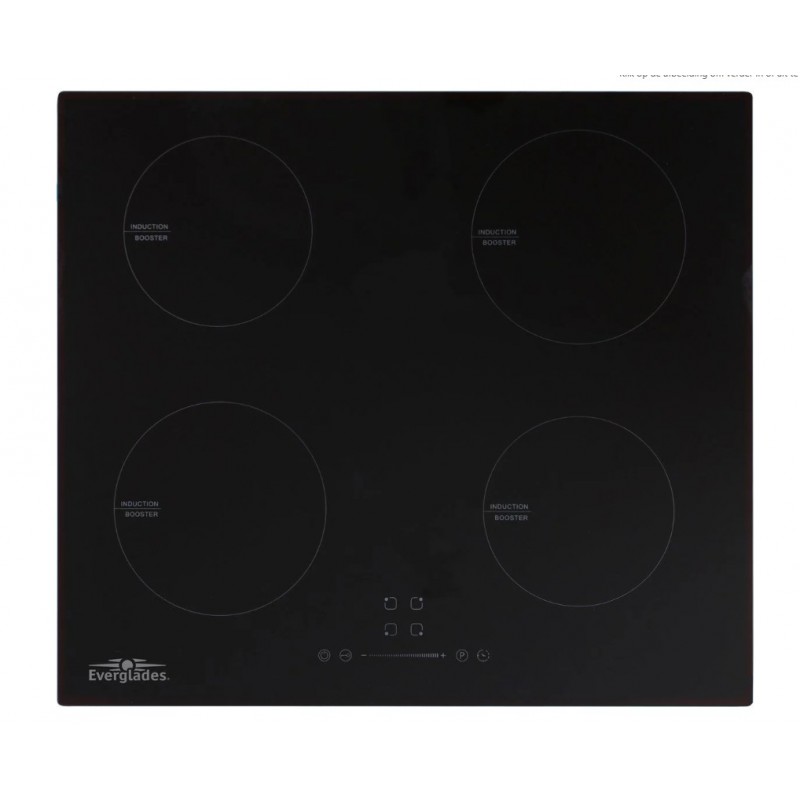 Everglades EVFH821 4 Pits Opzet Inductie Kookplaat - 230 Volt Plug and Play - Panherkenning - Boost 