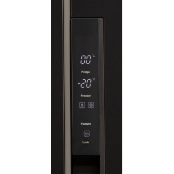 Frilec BONNSBS-238-200EB - Amerikaanse koelkast - Display - Zwart