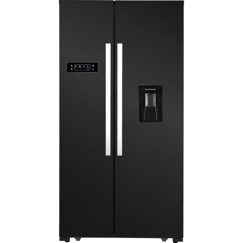 Frilec SBSRW016-W-040FB - Amerikaanse koelkast - Zwart