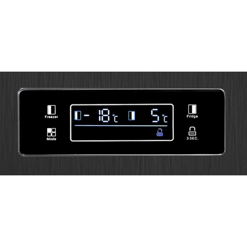 Frilec SBSRW016-W-040FB - Amerikaanse koelkast - Zwart