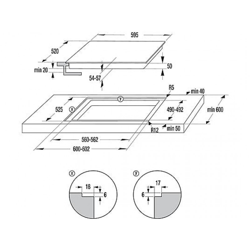 GORENJE STALEN SET 4 (BCS6737E06X+ECD634X), Inbouw ovenset (glaskeramische kookplaat, A, 77 l)