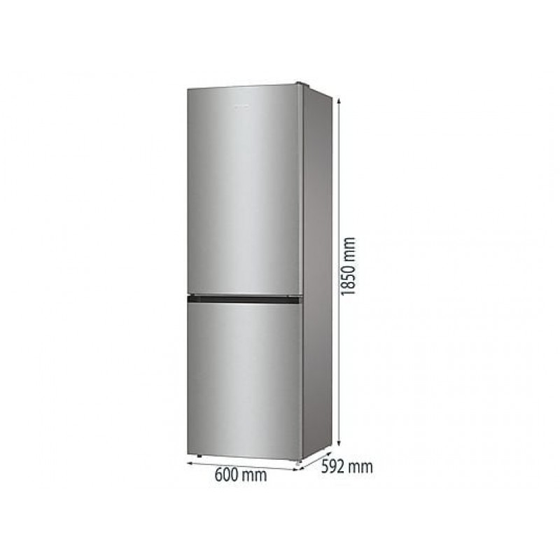 GORENJE NRK61CS2XL4 Koel-vriescombinatie (C, 300 l, 1850 mm hoog, zilver)