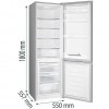 GORENJE RK4182PS4 Koel-vriescombinatie (E, 269 l, 1800 mm hoog, zilver)