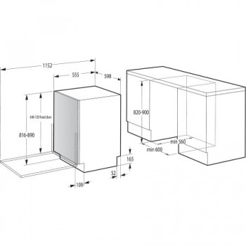 Gorenje Ultrafi16aes Volledig Geïntegreerde Inbouw Vaatwasser -inverter Powerdrive-motor - 60cm | 16 Couverts - Total Dry - Besteklade