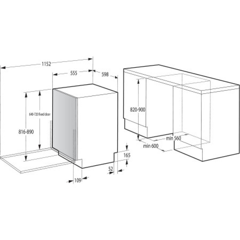 Gorenje Ultrafi16aes Volledig Geïntegreerde Inbouw Vaatwasser -inverter Powerdrive-motor - 60cm | 16 Couverts - Total Dry - Besteklade