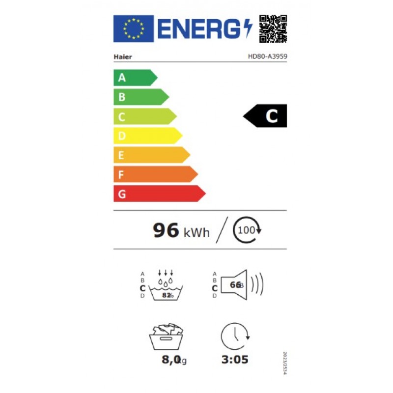 Haier HD80-A3959 Warmtepompdroger