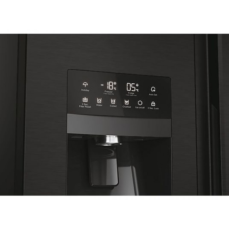 HAIER HSR5918DIPB SBS 90 SERIE 5 Side-by-Side (511 l, D, 1775 mm hoog, matzwart)