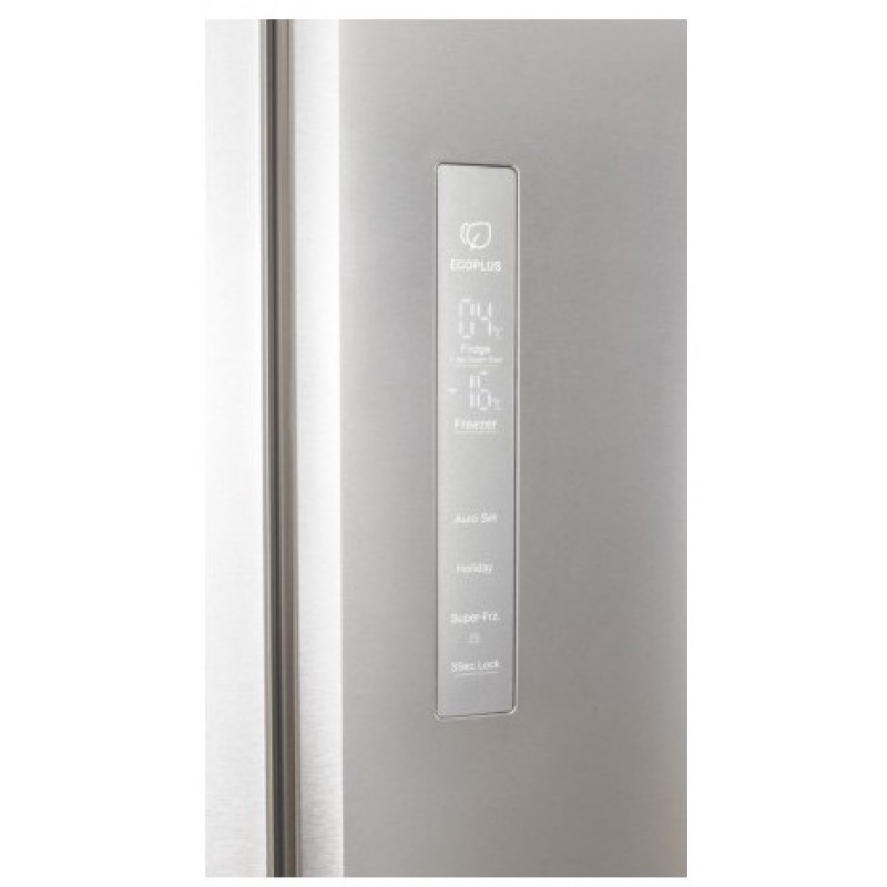 Haier HSW59F18DNMM - Amerikaanse koelkast - 615L - 90 cm - Total No Frost - Energieklasse D - Vochtigheidsregeling voor verser voedsel - Inox Look