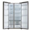 Haier HSW59F18DNMM - Amerikaanse koelkast - 615L - 90 cm - Total No Frost - Energieklasse D - Vochtigheidsregeling voor verser voedsel - Inox Look