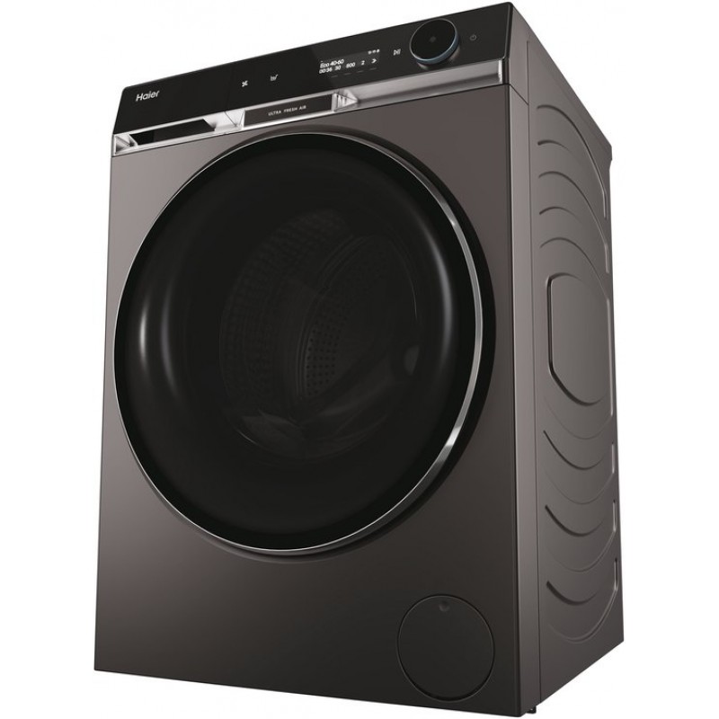 Haier HW100-BD14397PGUS – De stilste wasmachine op de markt – 10 kg – Energieklasse A – Stoomfunctie – Automatische dosering – Direct Motion-motor – Antibacteriële behandeling (ABT) – 16 programma’s – Antraciet
