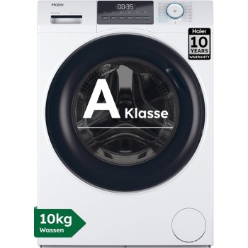 Haier HW100-BP14929A-S -Wasmachine - 10kg - A - Extra stil (72 dB) - Grote capaciteit - Stoombehandeling - Antibacteriële Behandeling (ABT) - 15 programma’s