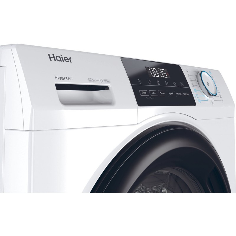 Haier HW100-BP14929A-S -Wasmachine - 10kg - A - Extra stil (72 dB) - Grote capaciteit - Stoombehandeling - Antibacteriële Behandeling (ABT) - 15 programma’s