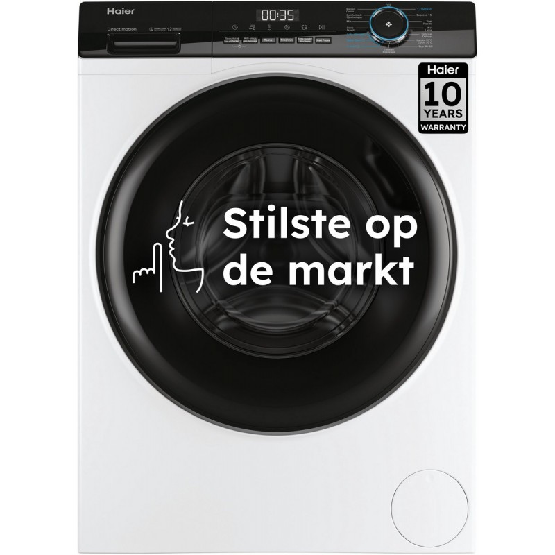 Haier HW90-B14939 -De stilste wasmachine op de markt - 9kg - A- Stoombehandeling - Antibacteriële Behandeling (ABT) - 16 programma’s