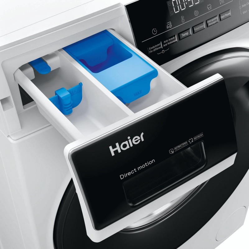 Haier HW90-B14939 -De stilste wasmachine op de markt - 9kg - A- Stoombehandeling - Antibacteriële Behandeling (ABT) - 16 programma’s