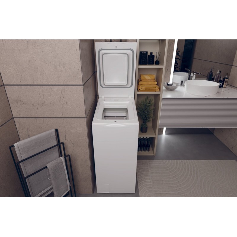 Haier HW90-BPD13386U-S - Wasmachine - 9kg - A - Extra stil (72dB) - Bovenbelading - Autodose - Mix Power System - Touch Display - 9 programma's