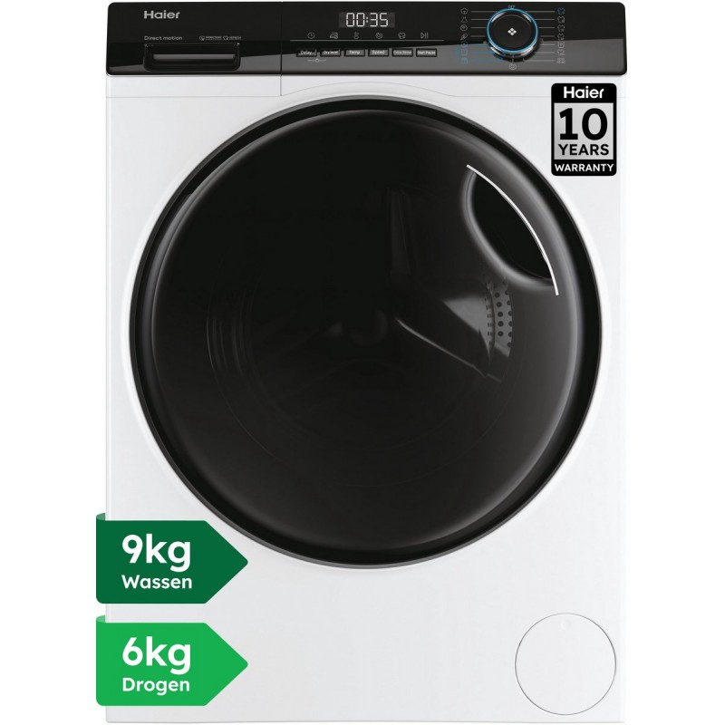 Haier HWD90-B14939-S - Was-droogcombinatie - 9+6kg - A/D - Extra stil (72 dB) - Zuinig - 15 programma’s