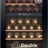 Haier HWS32GDG - Wijnkoelkast - 32 flessen - Energieklasse G - Vochtbalans technologie - Houten schappen - 2 zone - Anti-vibratie - Anti-UV glas - Glazen deur - Zwart