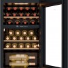 Haier HWS32GDG - Wijnkoelkast - 32 flessen - Energieklasse G - Vochtbalans technologie - Houten schappen - 2 zone - Anti-vibratie - Anti-UV glas - Glazen deur - Zwart