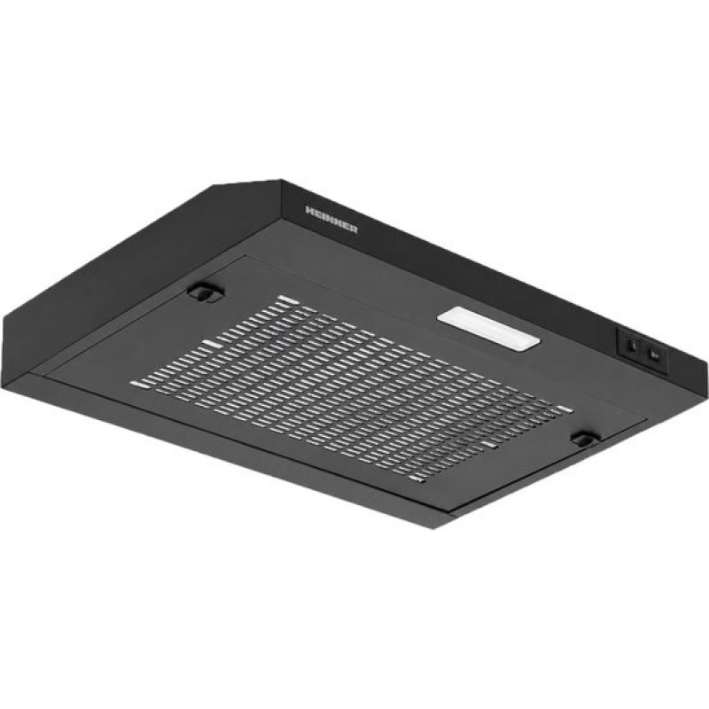 Heinner CH-MD190BK Onderbouw Afzuigkap 60 cm - 190 m³/u - 1x 38 W Motor - 2 Standen - 1x 1.5 W LED-Verlichting - Zwart