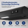 Heinner CH-MD190BK Onderbouw Afzuigkap 60 cm - 190 m³/u - 1x 38 W Motor - 2 Standen - 1x 1.5 W LED-Verlichting - Zwart