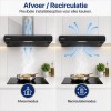 Heinner CH-MD190BK Onderbouw Afzuigkap 60 cm - 190 m³/u - 1x 38 W Motor - 2 Standen - 1x 1.5 W LED-Verlichting - Zwart