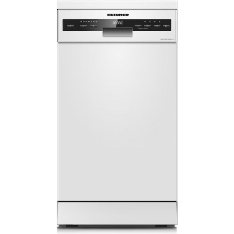 Heinner HDW-FSM45710AWD+++ Vrijstaand Slanke Vaatwasser – 10 Couverts – Elektronische Bediening – Automatische Deuropening – LED Display – Wit