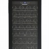 Heinner HRV-A118DRM40 Wijnkoelkast – 118 L – Geschikt voor 40 Flessen – LED-display – 5+1 Verchroomde Metalen Leggers – Omkeerbare Deur – Zwart