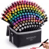 Woodley Dubbelzijdige Stiften - 168 kleuren - Voor volwassen en kinderen - Markeerstiften - Dubbelzijdige stiften - Twinmarkers voor Happy Stones - Alcohol Markers