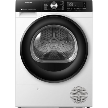 Hisense 3S Serie DH3S802BW3 - Wasdroger met Energielabel C - Warmtepompdroger - 8kg - ConnectLife - Trommelverlichting - AutoDry - Allergy Care