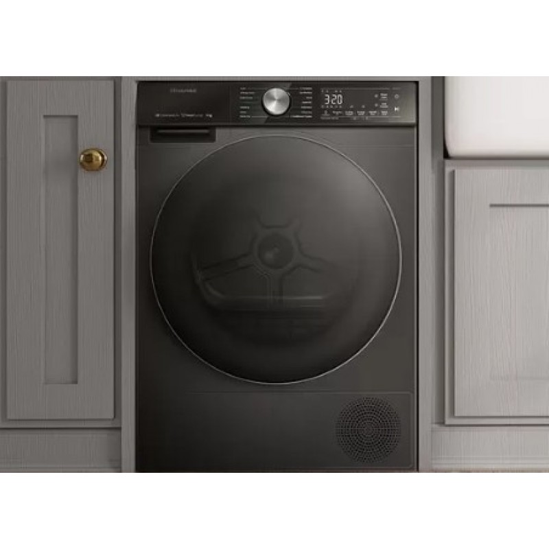 Hisense DH5S902BB, 9 kg warmtepompdroger, energielabel A+++, zwart