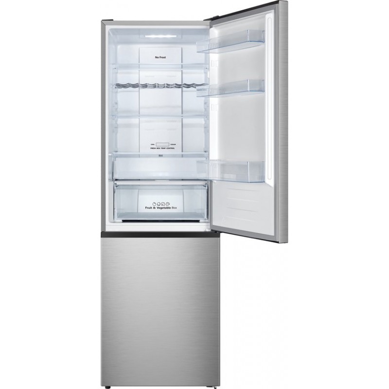 Hisense RB372N4CCD - Vrijstaande koel-vriescombinatie - 178 cm hoog - 292 liter - Energielabel D - Geluidsniveau 36 dB - LED Display - SuperCool - FastFreeze - Deuralarm - Interverter Compressor