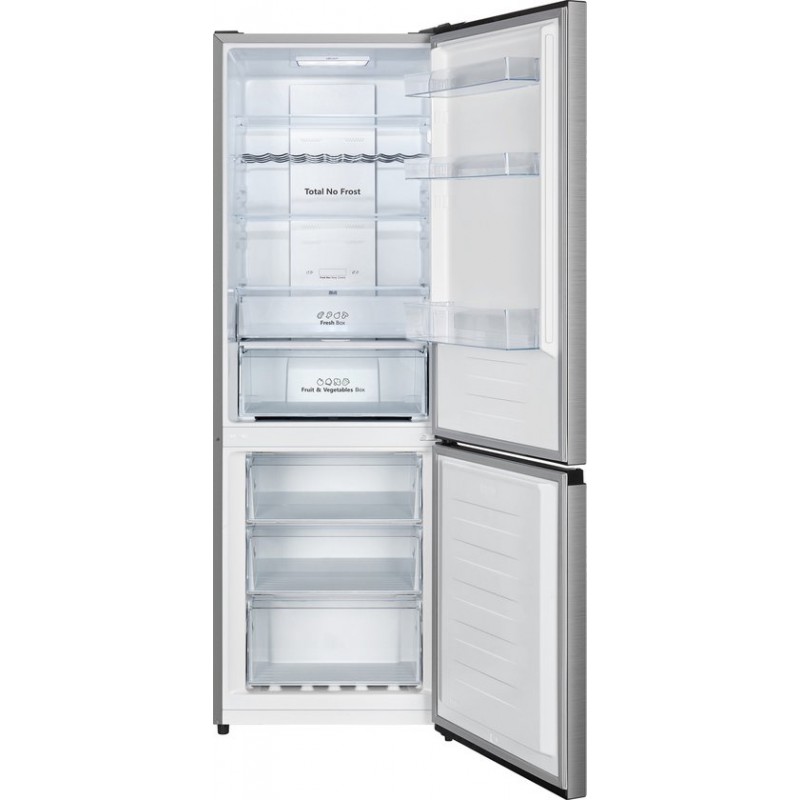 Hisense RB372N4CCD - Vrijstaande koel-vriescombinatie - 178 cm hoog - 292 liter - Energielabel D - Geluidsniveau 36 dB - LED Display - SuperCool - FastFreeze - Deuralarm - Interverter Compressor