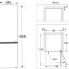 Hisense RB3K330SAIC - Vrijstaande koel-vriescombinatie - 185 cm hoog - 330 liter - Energielabel C - Geluidsniveau 35 dB - LED Display - SuperCool - FastFreeze - Deuralarm - Kinderslot - Interverter Compressor - ConnectLife
