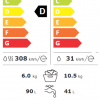 Hisense WD5I1045BBQ - Was-droogcombinatie - 10.5 kg wassen - 6 kg drogen - 1400 tpm - Energieklasse D
