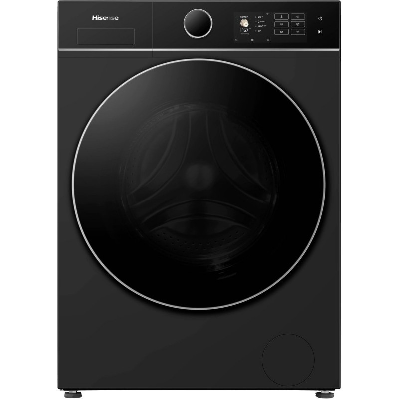Hisense WF5I1045BBQ Wasmachine - Voorbelading - 10,5 kg - 1400 RPM - Zwart - A-klasse - ConnectLife - Quick Wash - Pure Jet - iFit - iPlay - Trommelverlichting