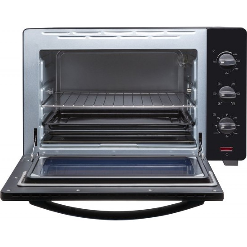 Inventum OV457B Vrijstaande oven - 45L - Hetelucht - Draaispit - 100-230°C - 5 ovenstanden - Zwart