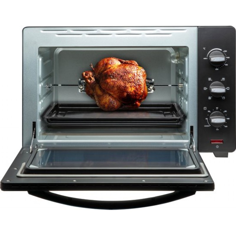 Inventum OV457B Vrijstaande oven - 45L - Hetelucht - Draaispit - 100-230°C - 5 ovenstanden - Zwart