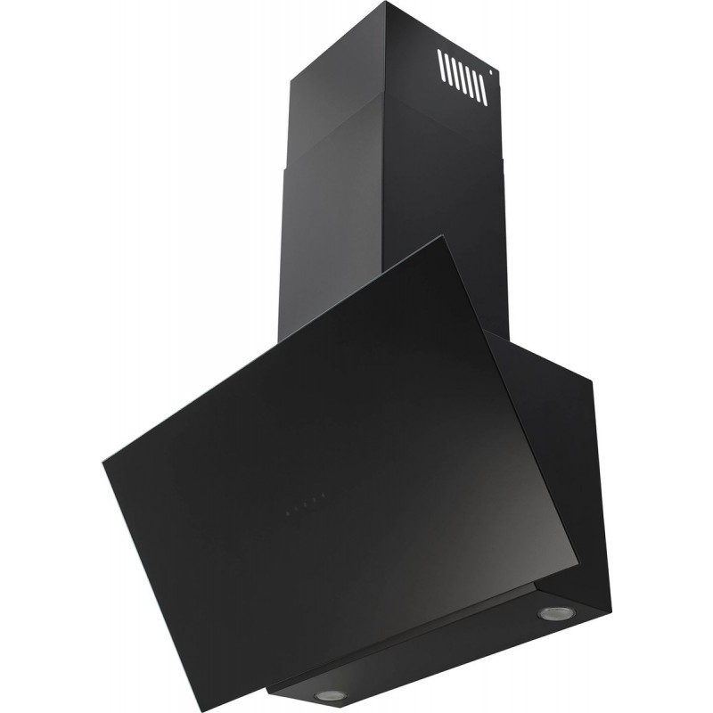 Inventum AKD8005ZWA schuine wandschouw afzuigkap 80 cm - Afzuigcapaciteit 660 m3/h - Geschikt voor open keuken - 4 standen - Timer - Display met tiptoetsen - Ledspots - Luchtafvoer en recirculatie - Zwart