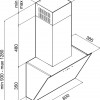 Inventum AKD8005ZWA schuine wandschouw afzuigkap 80 cm - Afzuigcapaciteit 660 m3/h - Geschikt voor open keuken - 4 standen - Timer - Display met tiptoetsen - Ledspots - Luchtafvoer en recirculatie - Zwart