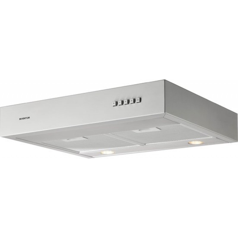 Inventum AKO6015RVS onderbouw afzuigkap 60 cm - Afzuigcapaciteit 350 m3/h - Geschikt voor grote keuken - 3 standen - Ledspots - Luchtafvoer en recirculatie - RVS